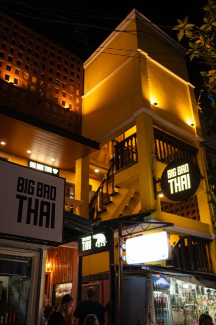 Storefront at night